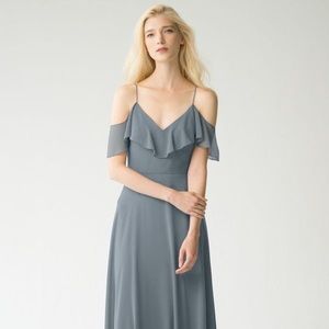 Jenny Yoo “Mila” bridesmaid dress in Denmark blue